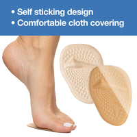 Thumbnail for Metatarsal Pads Cloth Covered Gel Ball of Foot Shoe Inserts 4 Pack - ZenToes