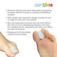 Thumbnail for Gel Toe Separators with No Loop - 6 Pack - ZenToes