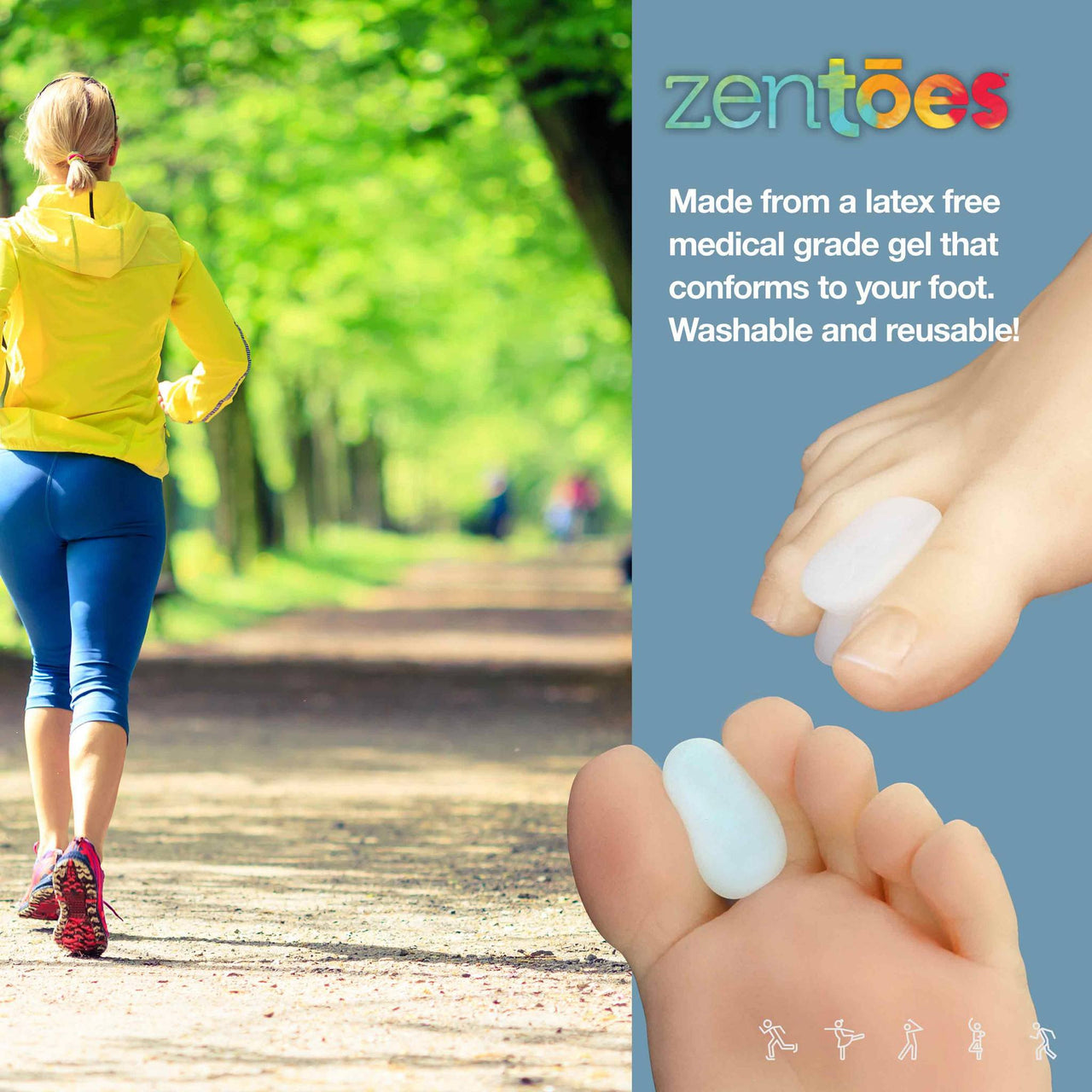 Gel Toe Separators with No Loop - 6 Pack - ZenToes