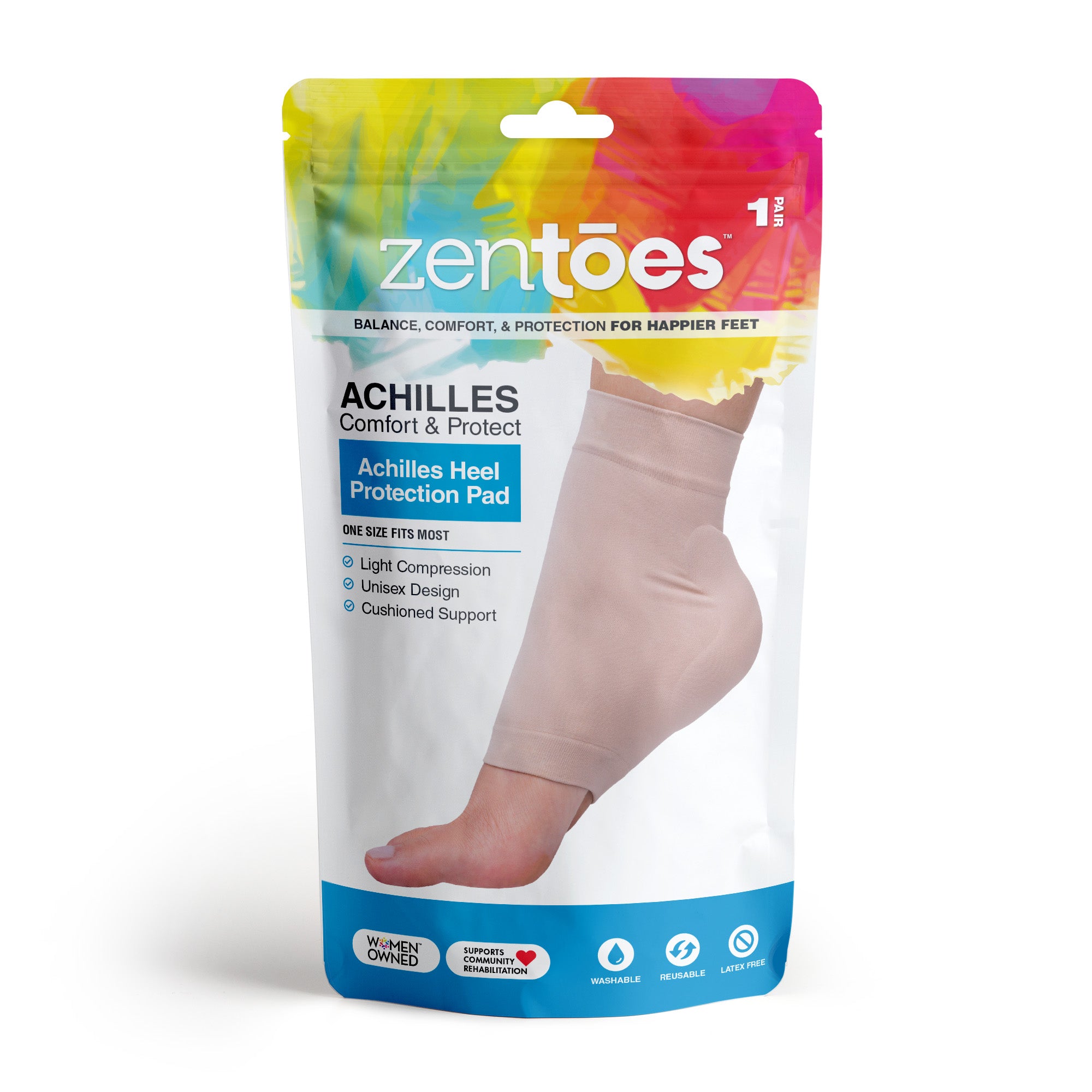 Achilles Heel Padded Sleeve - 1 Pair - ZenToes