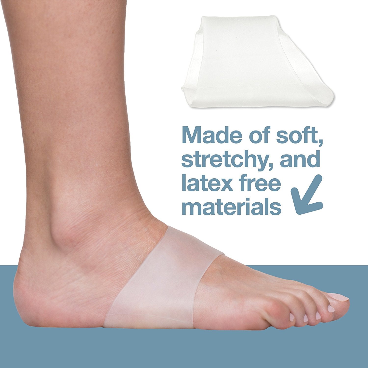 Arch Support Gel Sleeves for Plantar Fasciitis - Pack of 2 - ZenToes