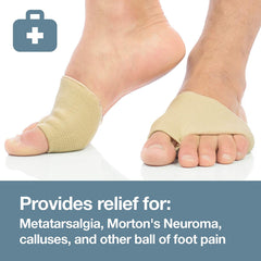 Fabric Metatarsal Sleeve with Sole Cushion Gel Pads - ZenToes