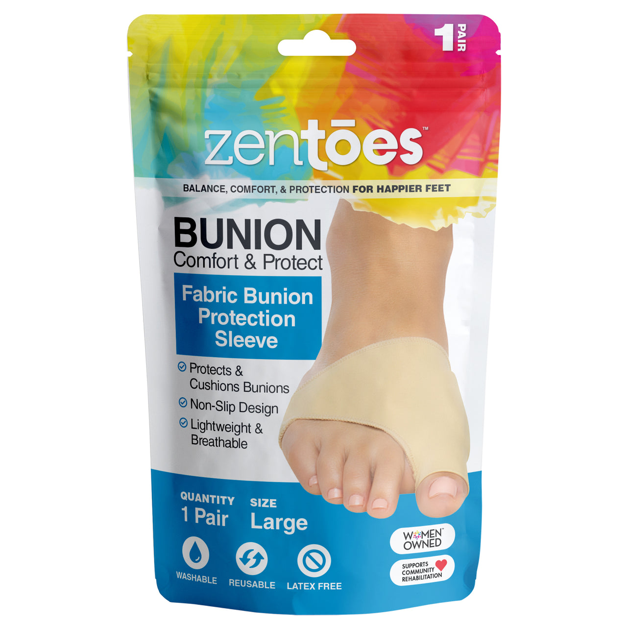 Fabric Covered Gel Bunion Shields - 1 Pair - ZenToes