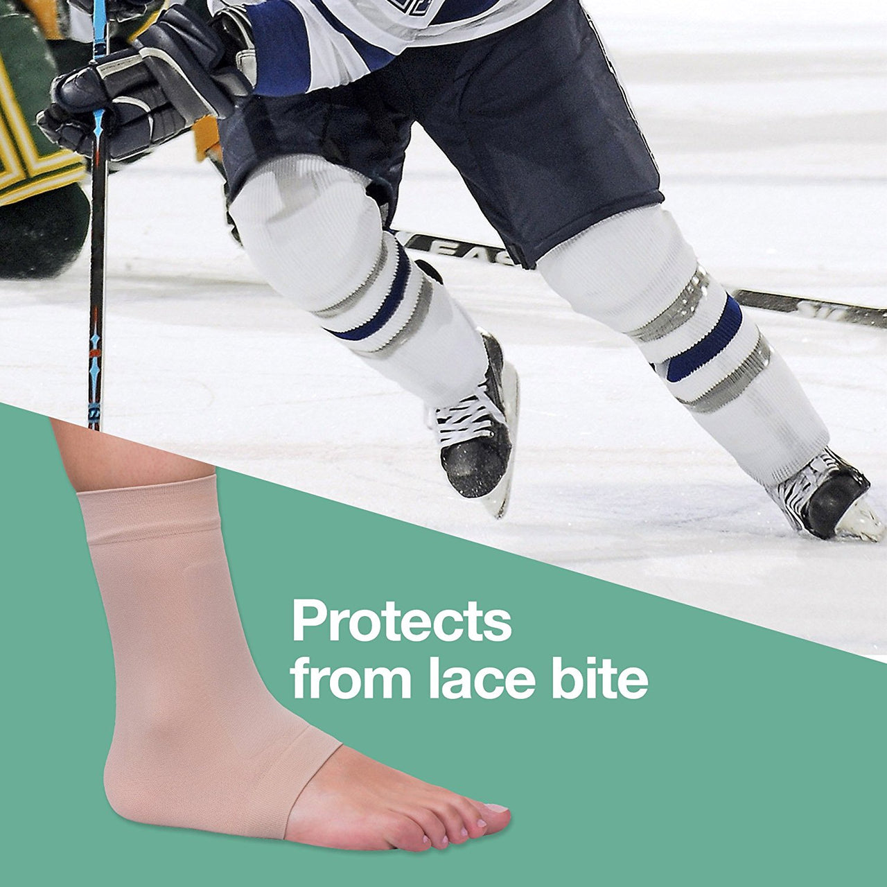 Padded Skate Socks for Lace Bite Protection - 1 Pair - ZenToes