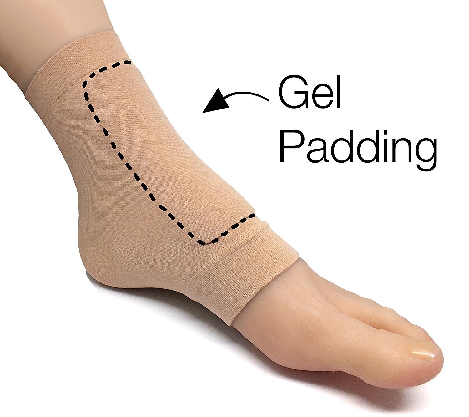 Padded Skate Socks for Lace Bite Protection - 1 Pair