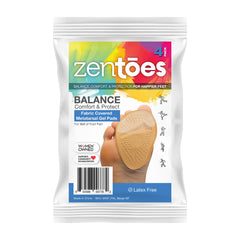Metatarsal Pads Cloth Covered Gel Ball of Foot Shoe Inserts 4 Pack - ZenToes