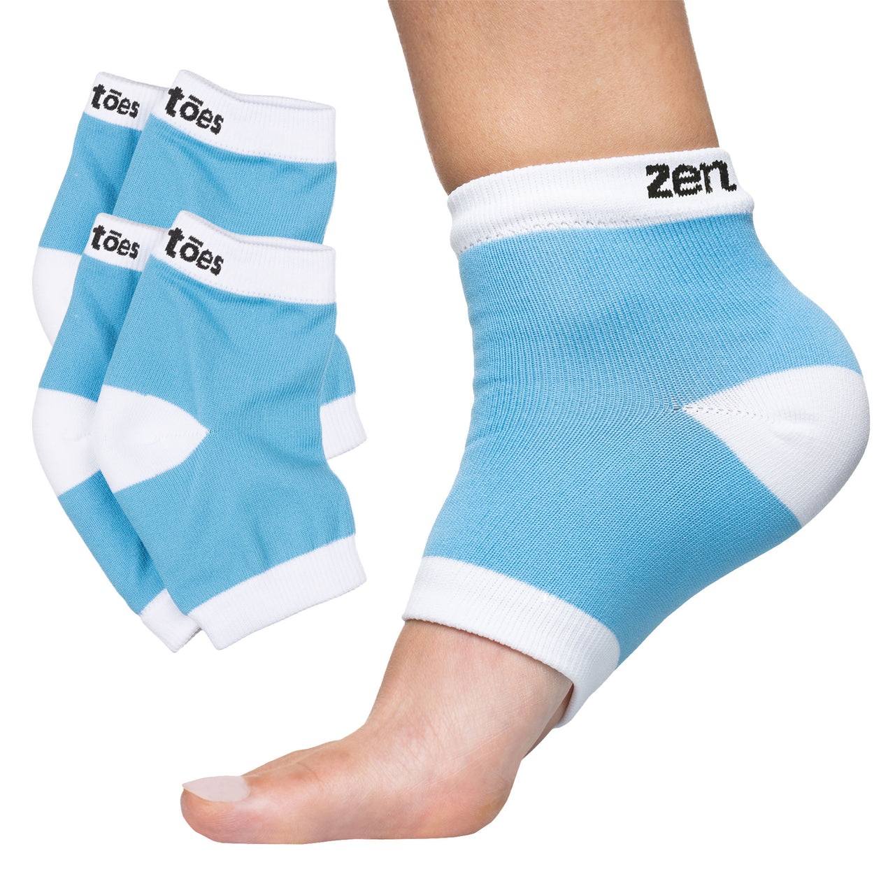 Moisturizing Gel Heel Socks - Cotton - ZenToes