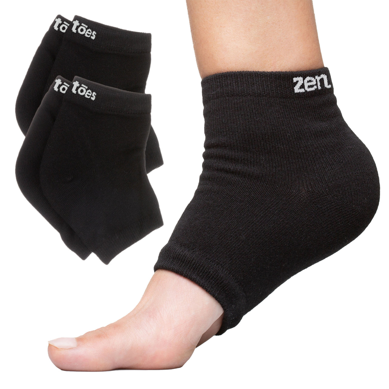 Moisturizing Gel Heel Socks - Cotton - ZenToes