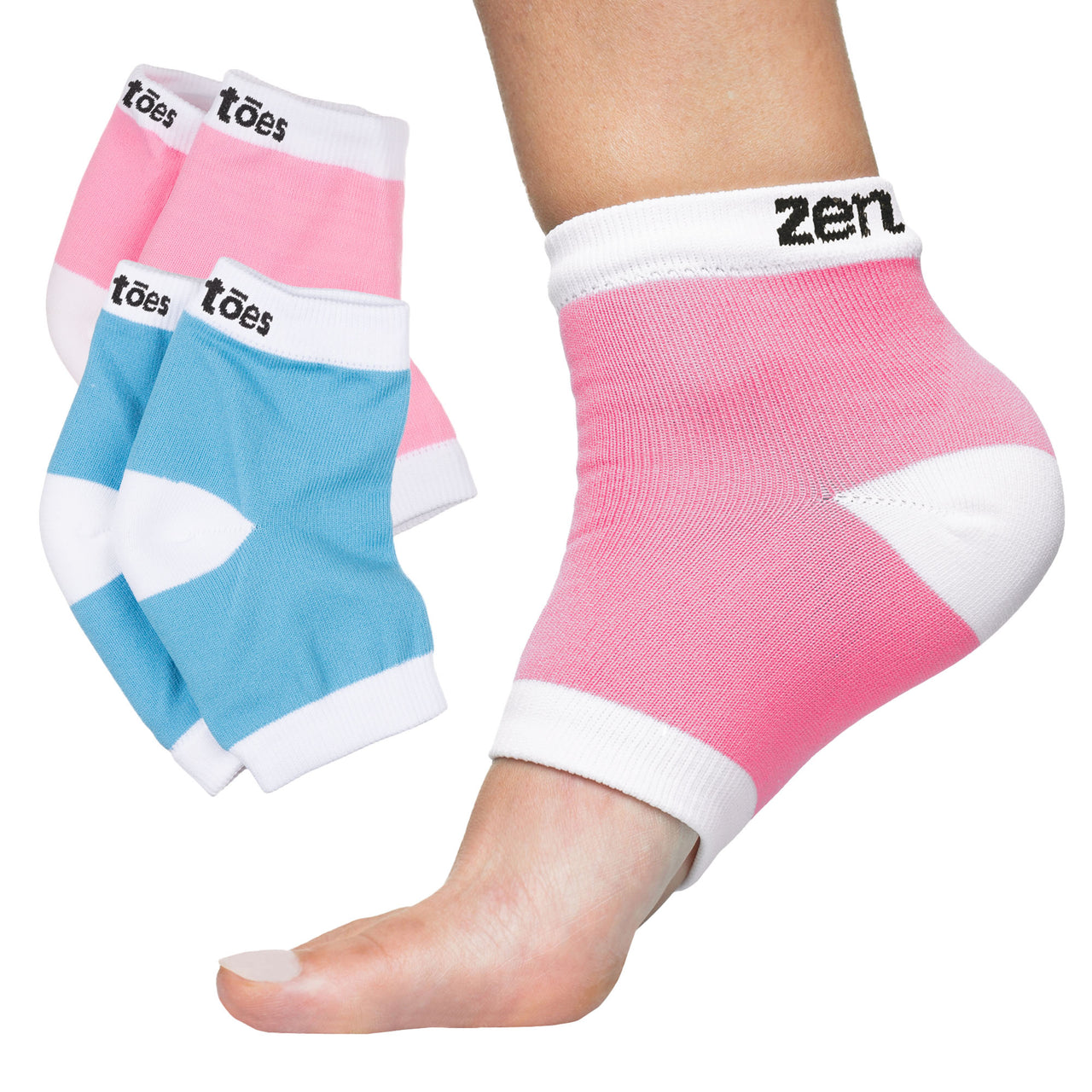 Moisturizing Gel Heel Socks - Cotton - ZenToes