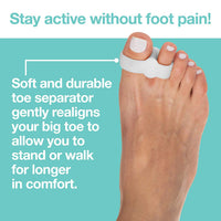 Thumbnail for Double Loop Toe Separator for Bunion Pain Relief - 4 Count - ZenToes