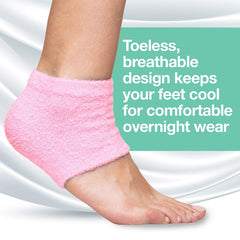 Moisturizing Heel Socks with Gel to Heal Dry Cracked Heels - Fuzzy - ZenToes