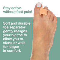 Thumbnail for Single Loop Toe Spacer for Bunion Pain - 4 Pack - ZenToes